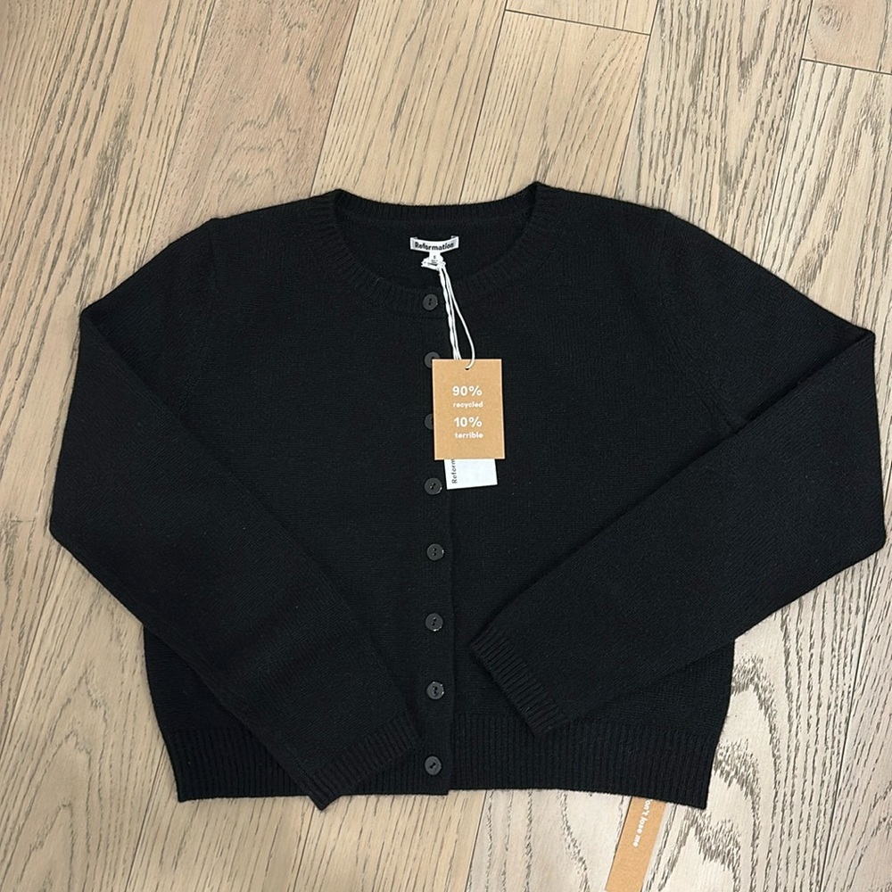Reformation Clara Cashmere Crew Cardigan
